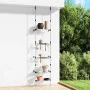 Teleskop-Gartenregal 3 Böden aus silbernem Aluminium von vidaXL, Lagerbehälter - Ref: Foro24-344386, Preis: 40,26 €, Rabatt: %