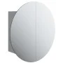 Bathroom cabinet with round mirror and gray LED 40x40x17.5 cm by vidaXL, bathroom vanities - Ref: Foro24-345581, Price: 107,9...