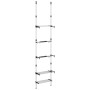 Teleskop-Gartenregal 3 Böden aus silbernem Aluminium von vidaXL, Lagerbehälter - Ref: Foro24-344386, Preis: 38,51 €, Rabatt: %