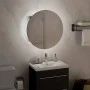 Bathroom cabinet with round mirror and gray LED 40x40x17.5 cm by vidaXL, bathroom vanities - Ref: Foro24-345581, Price: 107,9...