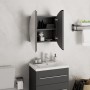Bathroom cabinet with round mirror and gray LED 40x40x17.5 cm by vidaXL, bathroom vanities - Ref: Foro24-345581, Price: 109,5...