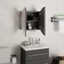 Bathroom cabinet with round mirror and gray LED 40x40x17.5 cm by vidaXL, bathroom vanities - Ref: Foro24-345581, Price: 107,9...