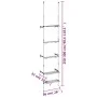 Teleskop-Gartenregal 3 Böden aus silbernem Aluminium von vidaXL, Lagerbehälter - Ref: Foro24-344386, Preis: 40,26 €, Rabatt: %