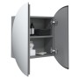 Bathroom cabinet with round mirror and gray LED 40x40x17.5 cm by vidaXL, bathroom vanities - Ref: Foro24-345581, Price: 109,5...