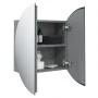 Bathroom cabinet with round mirror and gray LED 40x40x17.5 cm by vidaXL, bathroom vanities - Ref: Foro24-345581, Price: 107,9...