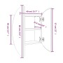 Bathroom cabinet with round mirror and gray LED 40x40x17.5 cm by vidaXL, bathroom vanities - Ref: Foro24-345581, Price: 109,5...