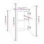 Bathroom cabinet with round mirror and gray LED 40x40x17.5 cm by vidaXL, bathroom vanities - Ref: Foro24-345581, Price: 107,9...