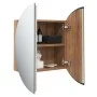 Bathroom cabinet with round mirror and LED oak 47x47x17.5 cm by vidaXL, bathroom vanities - Ref: Foro24-345586, Price: 168,09...
