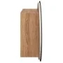 Bathroom cabinet with round mirror and LED oak 47x47x17.5 cm by vidaXL, bathroom vanities - Ref: Foro24-345586, Price: 168,09...