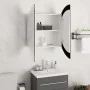 Bathroom cabinet with round mirror and white LED 54x54x17.5 cm by vidaXL, bathroom vanities - Ref: Foro24-345587, Price: 135,...