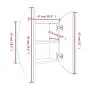 Bathroom cabinet with round mirror and LED oak 47x47x17.5 cm by vidaXL, bathroom vanities - Ref: Foro24-345586, Price: 168,09...