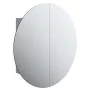 Bathroom cabinet with round mirror and LED lights, gray, 54x54x17.5 cm by vidaXL, bathroom vanities - Ref: Foro24-345589, Pri...