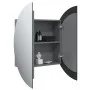 Bathroom cabinet with round mirror and LED lights, gray, 54x54x17.5 cm by vidaXL, bathroom vanities - Ref: Foro24-345589, Pri...