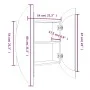 Bathroom cabinet with round mirror and LED lights, gray, 54x54x17.5 cm by vidaXL, bathroom vanities - Ref: Foro24-345589, Pri...