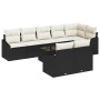 Conjunto de Comedor de Jardín con cojín 9 pcs Marrón y crema