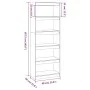 Estantería/divisor de espacios madera pino blanco 60x30x167,5cm de vidaXL, Librerías y estanterías - Ref: Foro24-808174, Prec...