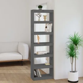 Gray pine wood shelving/space divider 60x30x199.5 cm by vidaXL, Bookcases and shelves - Ref: Foro24-808180, Price: 95,59 €, D...