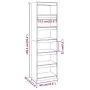 Gray pine wood shelving/space divider 60x30x199.5 cm by vidaXL, Bookcases and shelves - Ref: Foro24-808180, Price: 95,59 €, D...