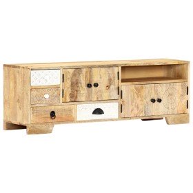 Mueble de TV de madera maciza de mango 120x30x40 cm en Muebles TV | Comprar online en Foro24
