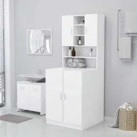 White washing machine cabinet 71x71.5x91.5 cm by vidaXL, Accessories for washing machines and dryers - Ref: Foro24-808395, Pr...