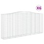 Gabionenkörbe 6 Stück bogenförmiges Eisen 400x50x180/200 cm von vidaXL, Töpfe und Pflanzgefäße - Ref: Foro24-3146012, Preis: ...