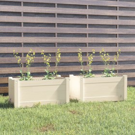 Pflanzgefäße 2 Stück massives Kiefernholz weiß 60x31x31 cm von vidaXL, Töpfe und Pflanzgefäße - Ref: Foro24-810707, Preis: 54...