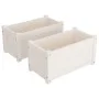 Pflanzgefäße 2 Stück massives Kiefernholz weiß 60x31x31 cm von vidaXL, Töpfe und Pflanzgefäße - Ref: Foro24-810707, Preis: 54...