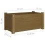 Jardinera de madera maciza de pino marrón miel 60x31x31 cm de vidaXL, Maceteros y jardineras - Ref: Foro24-810710, Precio: 42...