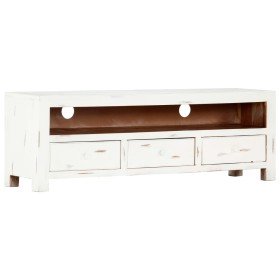 Mueble de TV de madera maciza de acacia 120x30x40 cm