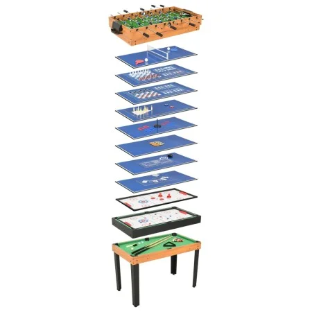 Mesa multijuegos 15 en 1 color arce 121x61x82 cm de vidaXL, Juegos de interior - Ref: Foro24-91944, Precio: 229,46 €, Descuen...