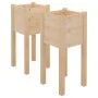 Jardineras 2 uds madera maciza de pino 31x31x70 cm de vidaXL, Maceteros y jardineras - Ref: Foro24-810780, Precio: 39,62 €, D...