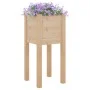 Jardineras 2 uds madera maciza de pino 31x31x70 cm de vidaXL, Maceteros y jardineras - Ref: Foro24-810780, Precio: 39,62 €, D...
