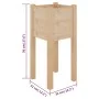 Pflanzgefäße 2 Stück aus massivem Kiefernholz 31x31x70 cm von vidaXL, Töpfe und Pflanzgefäße - Ref: Foro24-810780, Preis: 39,...