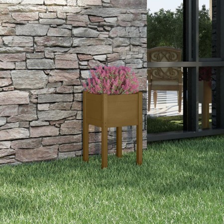 Honey brown solid pine wood planter 40x40x70 cm by vidaXL, Pots and planters - Ref: Foro24-810795, Price: 31,23 €, Discount: %
