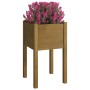 Honey brown solid pine wood planter 40x40x70 cm by vidaXL, Pots and planters - Ref: Foro24-810795, Price: 31,23 €, Discount: %