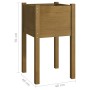 Jardinera de madera maciza de pino marrón miel 40x40x70 cm de vidaXL, Maceteros y jardineras - Ref: Foro24-810795, Precio: 31...
