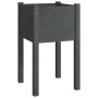 Jardinera de madera maciza de pino gris 40x40x70 cm de vidaXL, Maceteros y jardineras - Ref: Foro24-810793, Precio: 31,23 €, ...