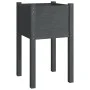 Pflanzgefäß aus massivem Kiefernholz grau 40x40x70 cm von vidaXL, Töpfe und Pflanzgefäße - Ref: Foro24-810793, Preis: 30,93 €...