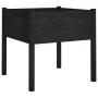 Pflanzgefäß aus massivem Kiefernholz schwarz 70x70x70 cm von vidaXL, Töpfe und Pflanzgefäße - Ref: Foro24-810817, Preis: 46,2...