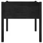 Pflanzgefäß aus massivem Kiefernholz schwarz 70x70x70 cm von vidaXL, Töpfe und Pflanzgefäße - Ref: Foro24-810817, Preis: 46,2...