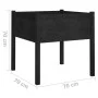 Pflanzgefäß aus massivem Kiefernholz schwarz 70x70x70 cm von vidaXL, Töpfe und Pflanzgefäße - Ref: Foro24-810817, Preis: 46,2...