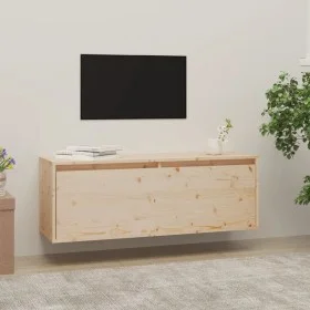 Armario de pared de madera maciza de pino 100x30x35 cm by vidaXL, Shelves and shelves - Ref: Foro24-813465, Price: 71,75 €, D...
