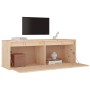 Massives Kiefernholz-Wandschrank 100x30x35 cm von vidaXL, Regale und Regale - Ref: Foro24-813465, Preis: 73,50 €, Rabatt: %