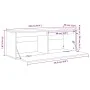 Massives Kiefernholz-Wandschrank 100x30x35 cm von vidaXL, Regale und Regale - Ref: Foro24-813465, Preis: 72,21 €, Rabatt: %