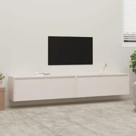 Armario de pared 2 uds madera maciza de pino blanco 100x30x35cm von vidaXL, Regale und Regale - Ref: Foro24-813468, Preis: 11...