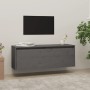 Grauer Wandschrank aus massivem Kiefernholz, 100 x 30 x 35 cm von vidaXL, Regale und Regale - Ref: Foro24-813469, Preis: 66,4...