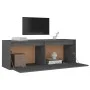 Gray solid pine wood wall cabinet 100x30x35 cm by vidaXL, Shelves and shelves - Ref: Foro24-813469, Price: 65,62 €, Discount: %