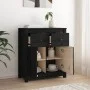 Sideboard aus massivem schwarzem Kiefernholz, 70 x 35 x 80 cm von vidaXL, Sideboards - Ref: Foro24-813753, Preis: 139,15 €, R...