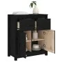 Sideboard aus massivem schwarzem Kiefernholz, 70 x 35 x 80 cm von vidaXL, Sideboards - Ref: Foro24-813753, Preis: 139,15 €, R...