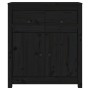Solid black pine wood sideboard 70x35x80 cm by vidaXL, Sideboards - Ref: Foro24-813753, Price: 141,21 €, Discount: %